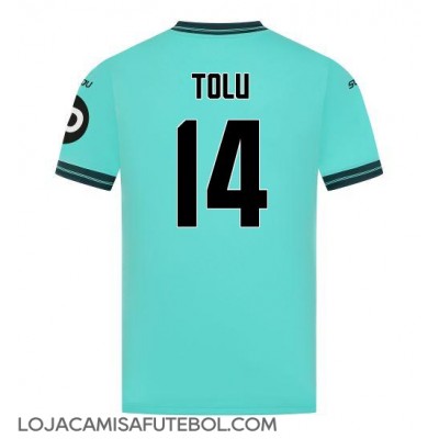 Camisa de Futebol Wolves Tolu Arokodare #14 Equipamento Secundário 2025-26 Manga Curta Camisa de Futebol Wolves Tolu Arokodare #14 Equipamento Secundário 2025-26 Manga Curta